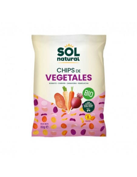 Chips De Vegetales Con Aceite De Oliva 80Gr. Bio Sol Natural