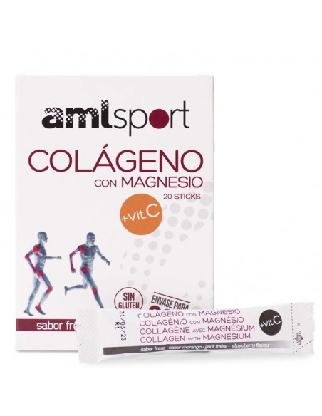 Colageno Con Magnesio Y Vit.C Fresa 20Sti Amlsport Ana Maria Lajusticia