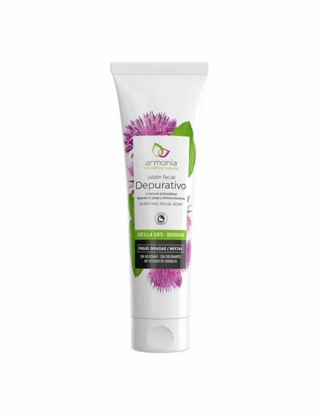 Jabon Facial De Arcilla Gris Tubo 150Gr. Armonia