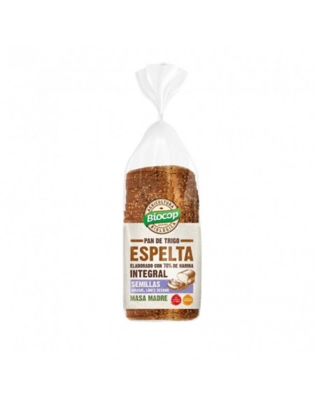 Pan De Molde Espelta Semillas Masa Madre 400G Biocop