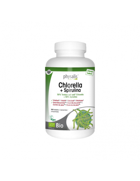 Chlorella+Spirulina 500Comp. Bio Physalis