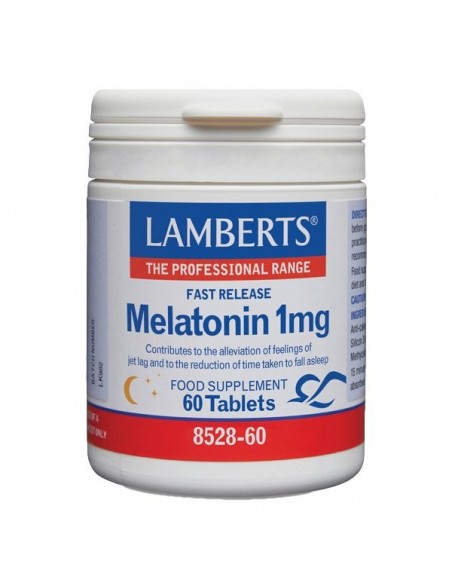 Melatonina 1mg. Liberación rápida 60comp. Lamberts