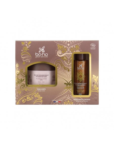 Cofre Bálsamo Nutritivo + Aceite iluminador Gold BOHO